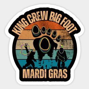 King crew big foot Mardi grase Sticker